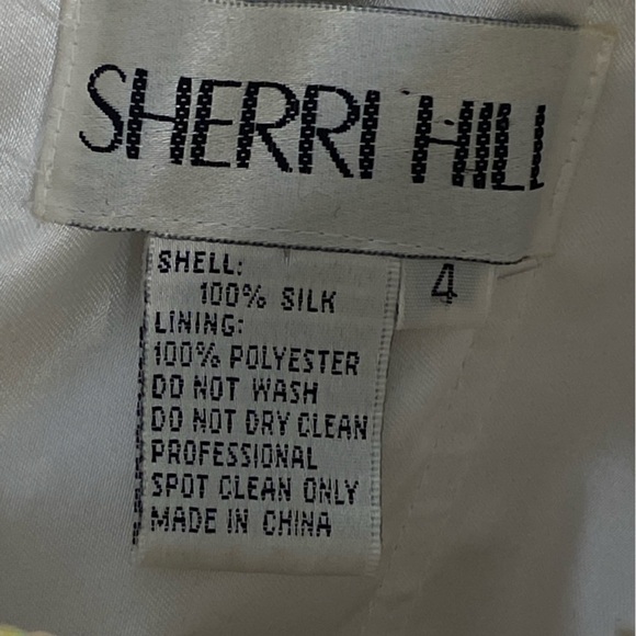 Sherri Hill Sparkly Show Stopper Strapless Gold and Cream Evening Gown Sz 4 - Picture 11 of 13